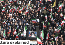 People gather in a rally to support Ayatollah Mojtaba Khamenei, the successor to his late father, Ayatollah Ali Khamenei, as supreme leader, in Tehran, Iran, on March 9, 2026. AP Photo/Vahid Salemi, File